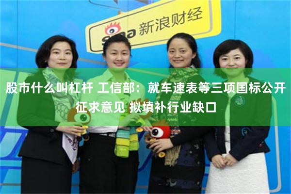 股市什么叫杠杆 工信部：就车速表等三项国标公开征求意见 拟填补行业缺口