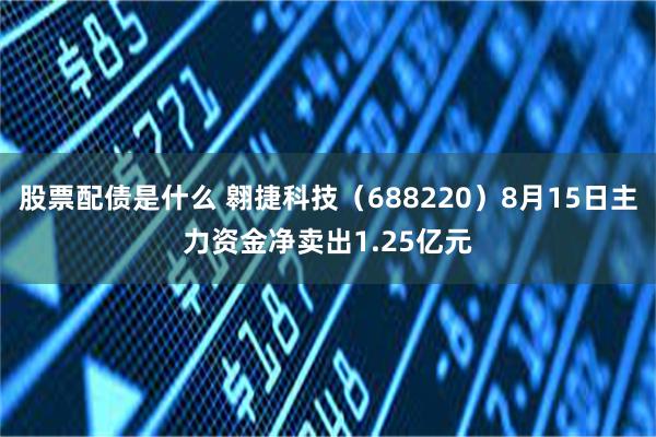 股票配债是什么 翱捷科技（688220）8月15日主力资金净卖出1.25亿元