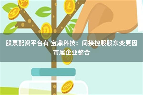 股票配资平台有 宝鼎科技：间接控股股东变更因市属企业整合