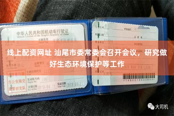 线上配资网址 汕尾市委常委会召开会议，研究做好生态环境保护等工作