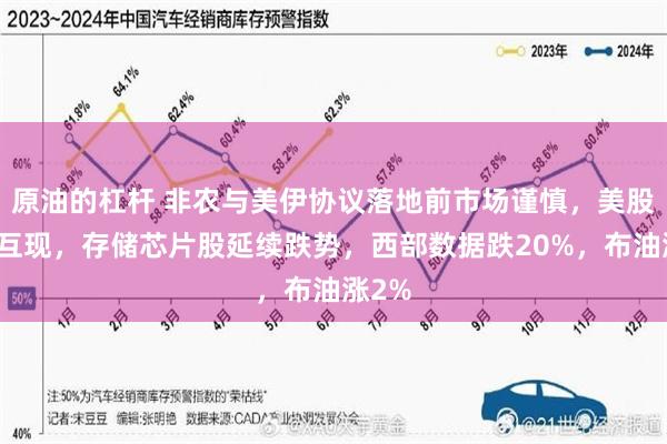 原油的杠杆 非农与美伊协议落地前市场谨慎，美股涨跌互现，存储芯片股延续跌势，西部数据跌20%，布油涨2%