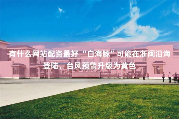 有什么网站配资最好 “白海豚”可能在浙闽沿海登陆，台风预警升级为黄色