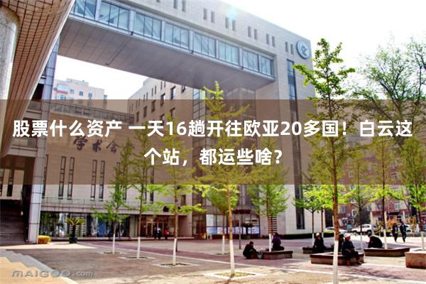 股票什么资产 一天16趟开往欧亚20多国！白云这个站，都运些啥？
