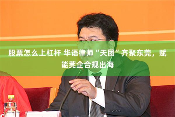 股票怎么上杠杆 华语律师“天团”齐聚东莞，赋能莞企合规出海