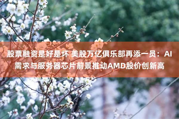 股票融资是好是坏 美股万亿俱乐部再添一员：AI需求与服务器芯片前景推动AMD股价创新高